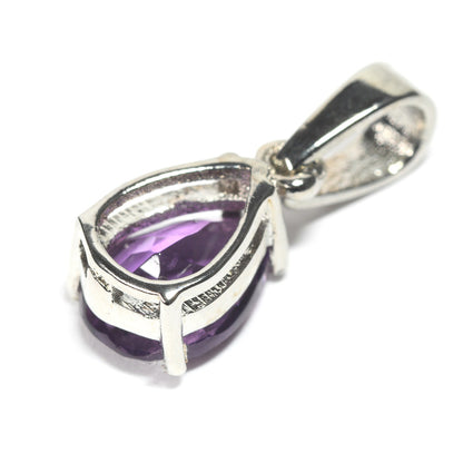アメジスト ペアシェイプ・カット SV925 ペンダントトップ 9.7x6.9mm #RL086