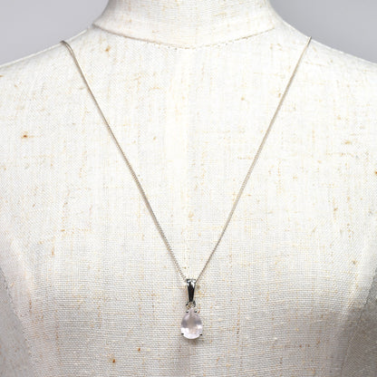 ローズクォーツ ペアシェイプ・カット SV925 ペンダントトップ 9.9x6.8mm #RL087