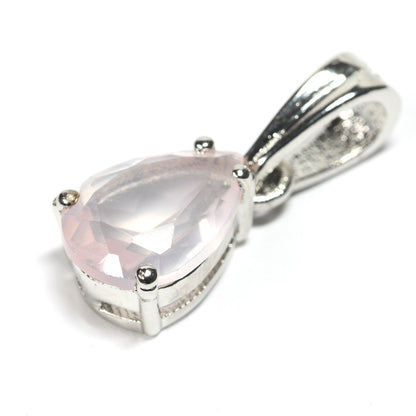 ローズクォーツ ペアシェイプ・カット SV925 ペンダントトップ 10.1x7.1mm #RL088
