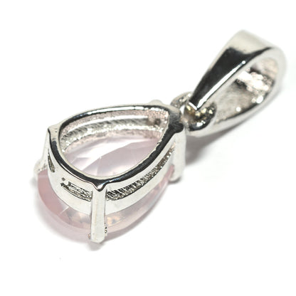 ローズクォーツ ペアシェイプ・カット SV925 ペンダントトップ 10.1x7.1mm #RL088