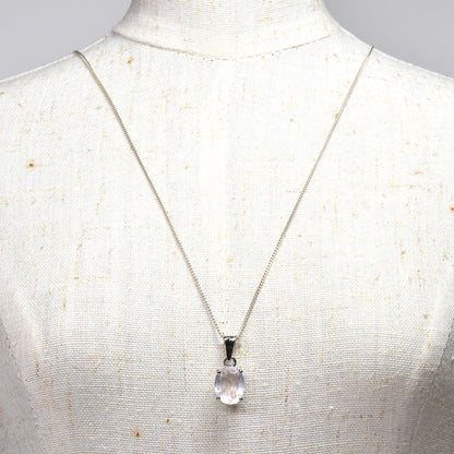 ローズクォーツ オーバル・カット SV925 ペンダントトップ 10.0x7.9mm #RL089