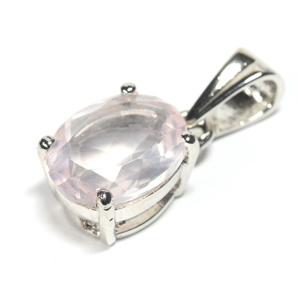 ローズクォーツ オーバル・カット SV925 ペンダントトップ 10.0x7.9mm #RL089