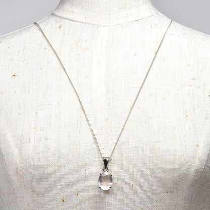 ローズクォーツ オーバル・カット SV925 ペンダントトップ 10.2x7.9mm #RL090