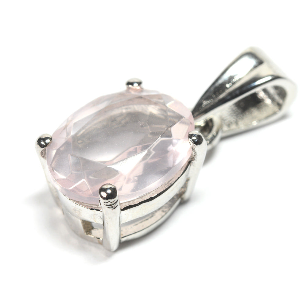 ローズクォーツ オーバル・カット SV925 ペンダントトップ 10.2x7.9mm #RL090