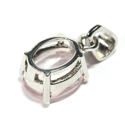 ローズクォーツ オーバル・カット SV925 ペンダントトップ 10.2x7.9mm #RL090