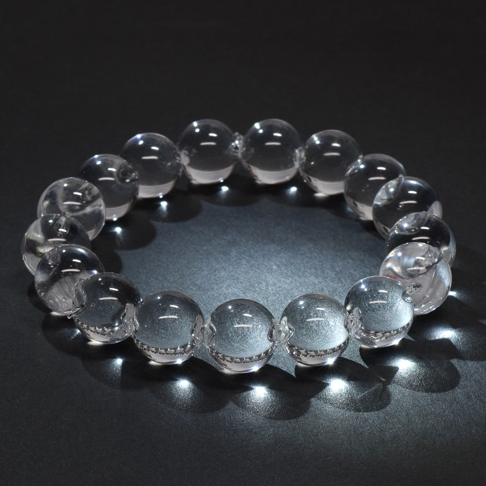 ＜The Floating Orbs＞天然水晶 ブレスレット 12.5mm #RL163