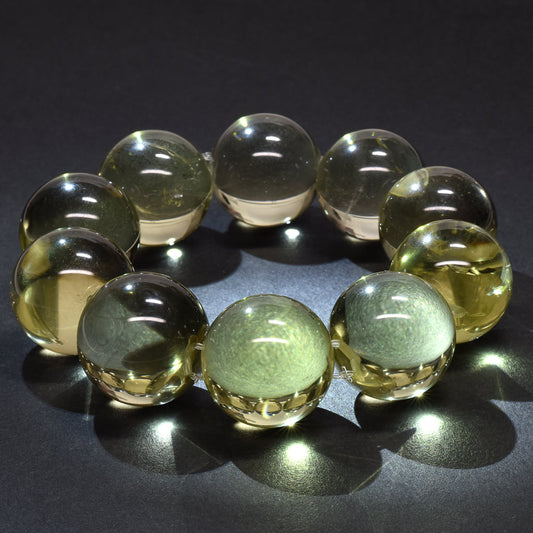 ＜The Floating Orbs＞レモンクォーツ ブレスレット 19.5-21mm #RL166