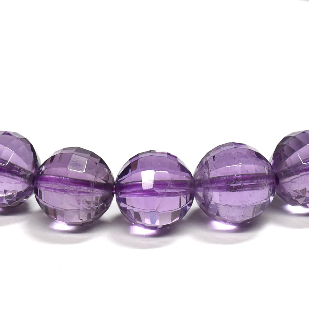アメジスト ミラーボールカットビーズ ブレスレット 8mm #RL187