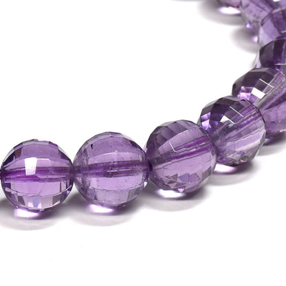 アメジスト ミラーボールカットビーズ ブレスレット 8mm #RL187