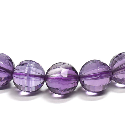 アメジスト ミラーボールカットビーズ ブレスレット 8mm #RL188