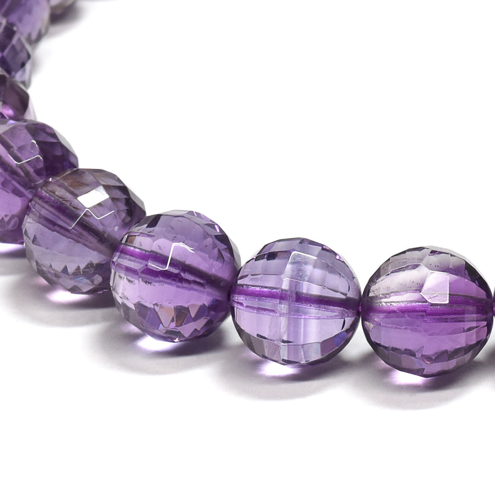 アメジスト ミラーボールカットビーズ ブレスレット 8mm #RL188
