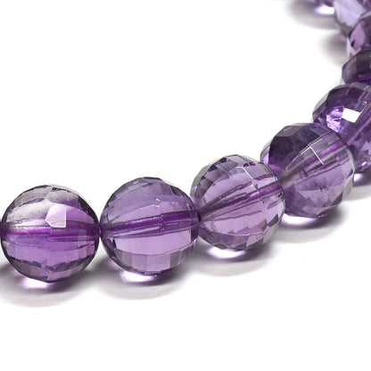アメジスト ミラーボールカットビーズ ブレスレット 8mm #RL188