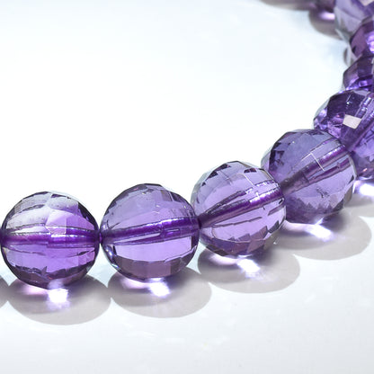 アメジスト ミラーボールカットビーズ ブレスレット 8mm #RL188
