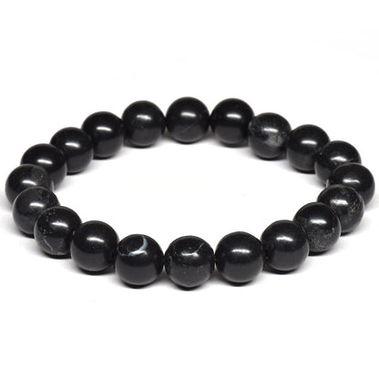 北海道産 ブラックシリカ ブレスレット 10mm #RM002