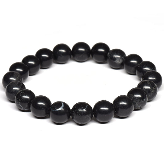 北海道産 ブラックシリカ ブレスレット 10mm #RM002