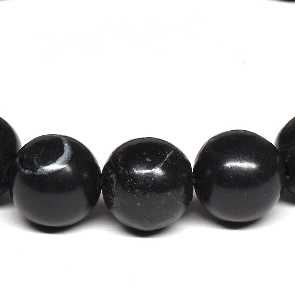 北海道産 ブラックシリカ ブレスレット 10mm #RM002