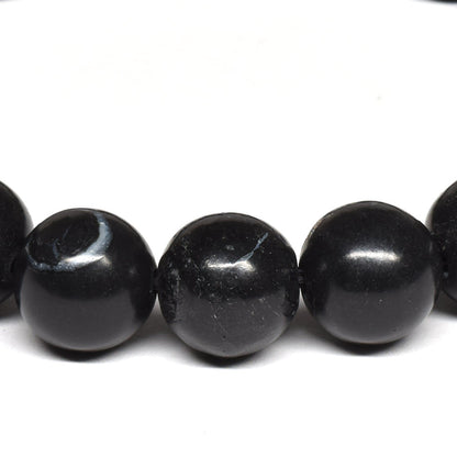 北海道産 ブラックシリカ ブレスレット 10mm #RM002