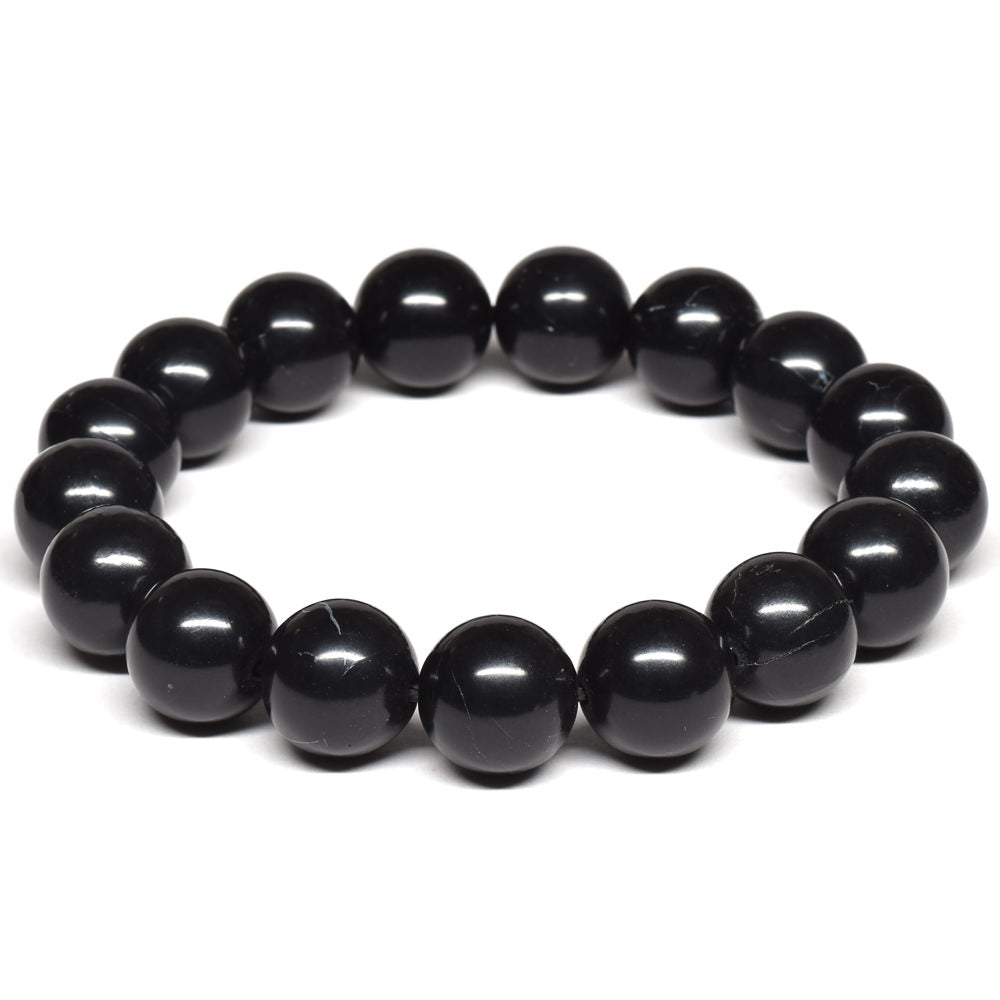 北海道産 ブラックシリカ ブレスレット 12mm #RM003