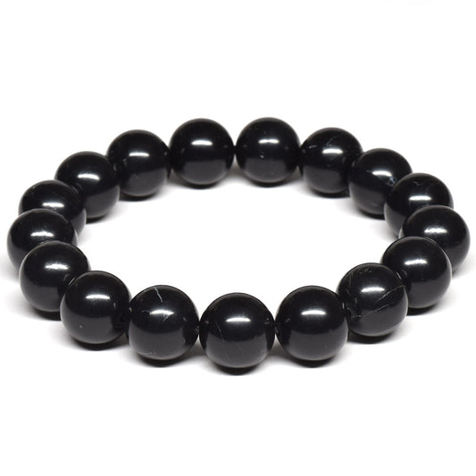 北海道産 ブラックシリカ ブレスレット 12mm #RM003