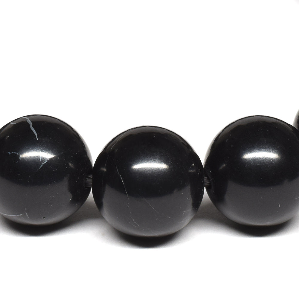 北海道産 ブラックシリカ ブレスレット 12mm #RM003