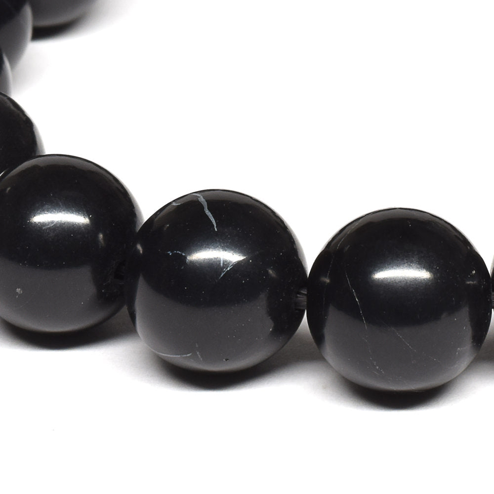 北海道産 ブラックシリカ ブレスレット 12mm #RM003