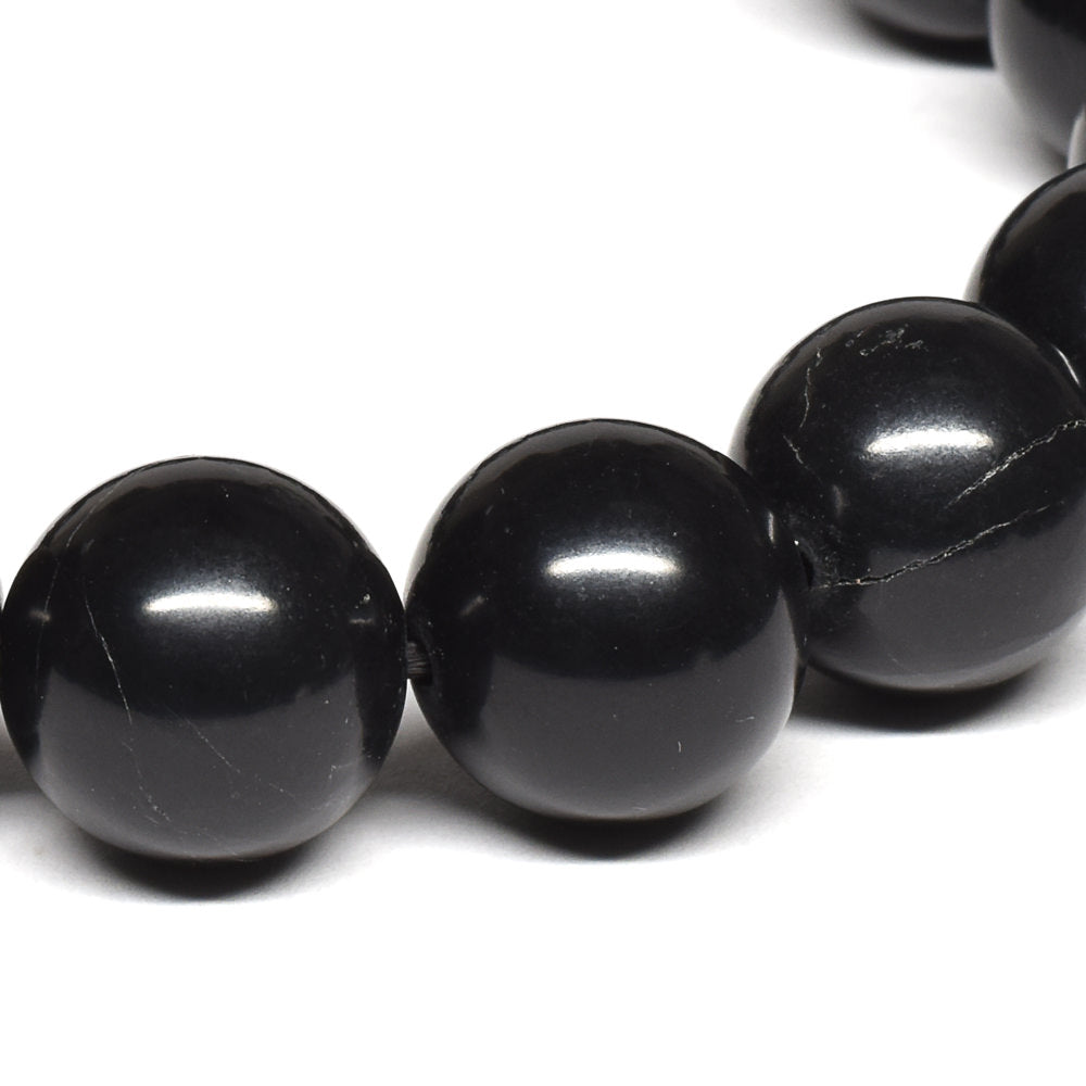 北海道産 ブラックシリカ ブレスレット 12mm #RM003