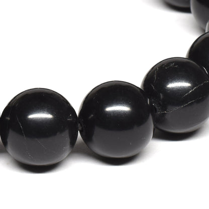 北海道産 ブラックシリカ ブレスレット 12mm #RM003