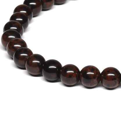 北海道産 紅十勝石（ヴァーミリオンオブシディアン） ブレスレット 6mm #RM004