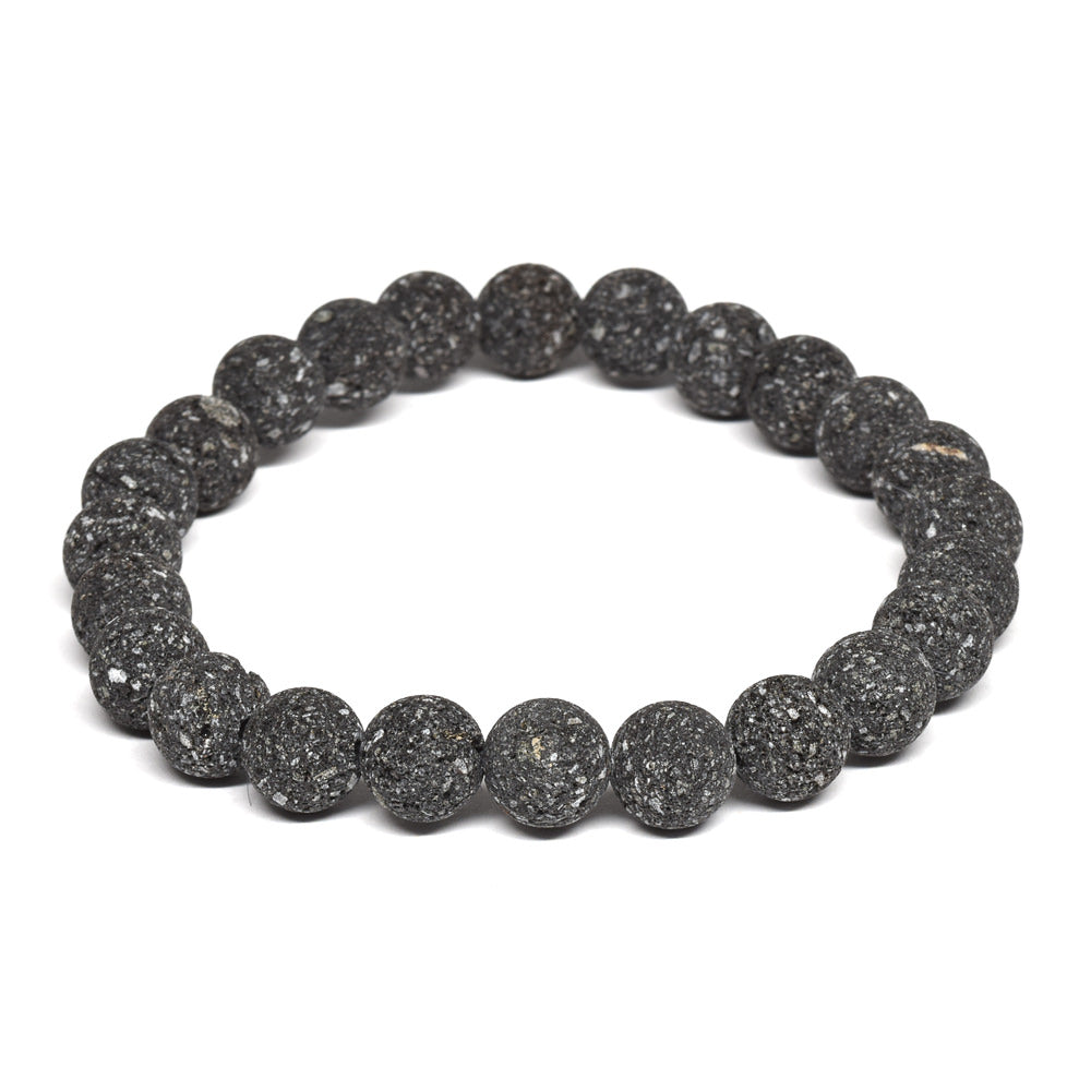 群馬県産 鬼押出し石（浅間山溶岩） ブレスレット 8mm #RM009