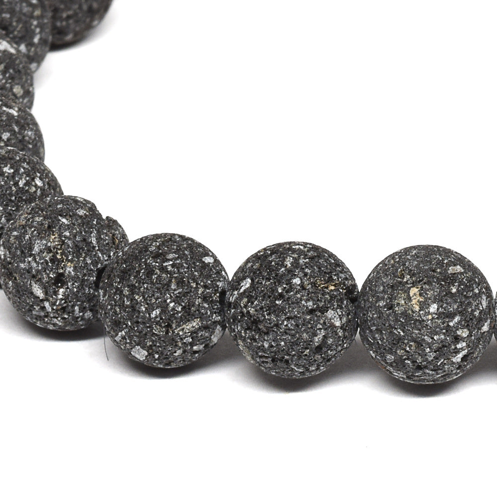 群馬県産 鬼押出し石（浅間山溶岩） ブレスレット 8mm #RM009