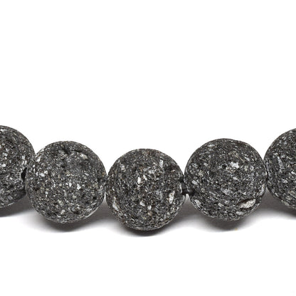 群馬県産 鬼押出し石（浅間山溶岩） ブレスレット 8mm #RM010
