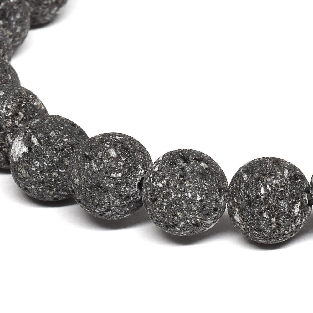 群馬県産 鬼押出し石（浅間山溶岩） ブレスレット 8mm #RM010