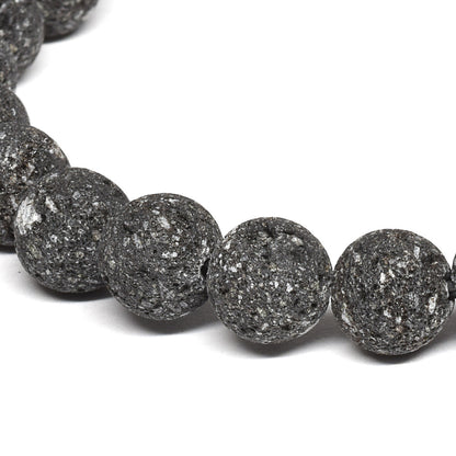 群馬県産 鬼押出し石（浅間山溶岩） ブレスレット 8mm #RM010