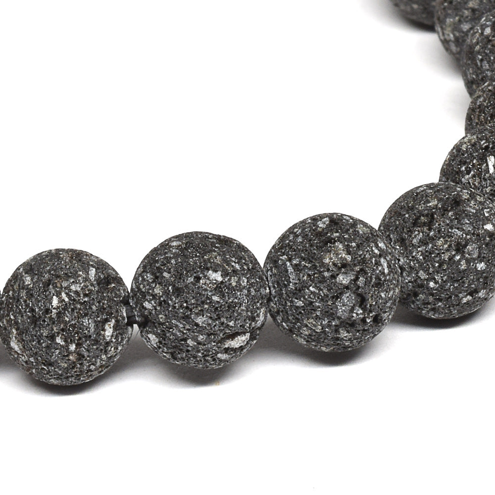 群馬県産 鬼押出し石（浅間山溶岩） ブレスレット 8mm #RM010