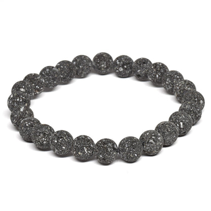 群馬県産 鬼押出し石（浅間山溶岩） ブレスレット 8mm #RM011