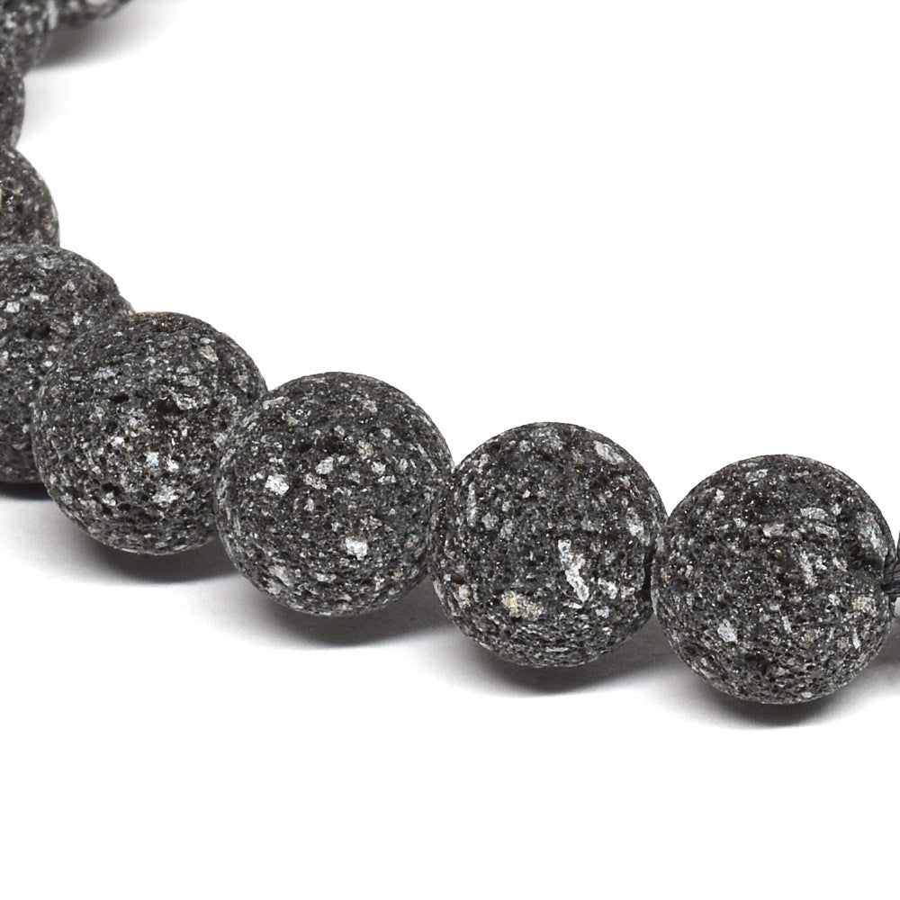 群馬県産 鬼押出し石（浅間山溶岩） ブレスレット 8mm #RM011