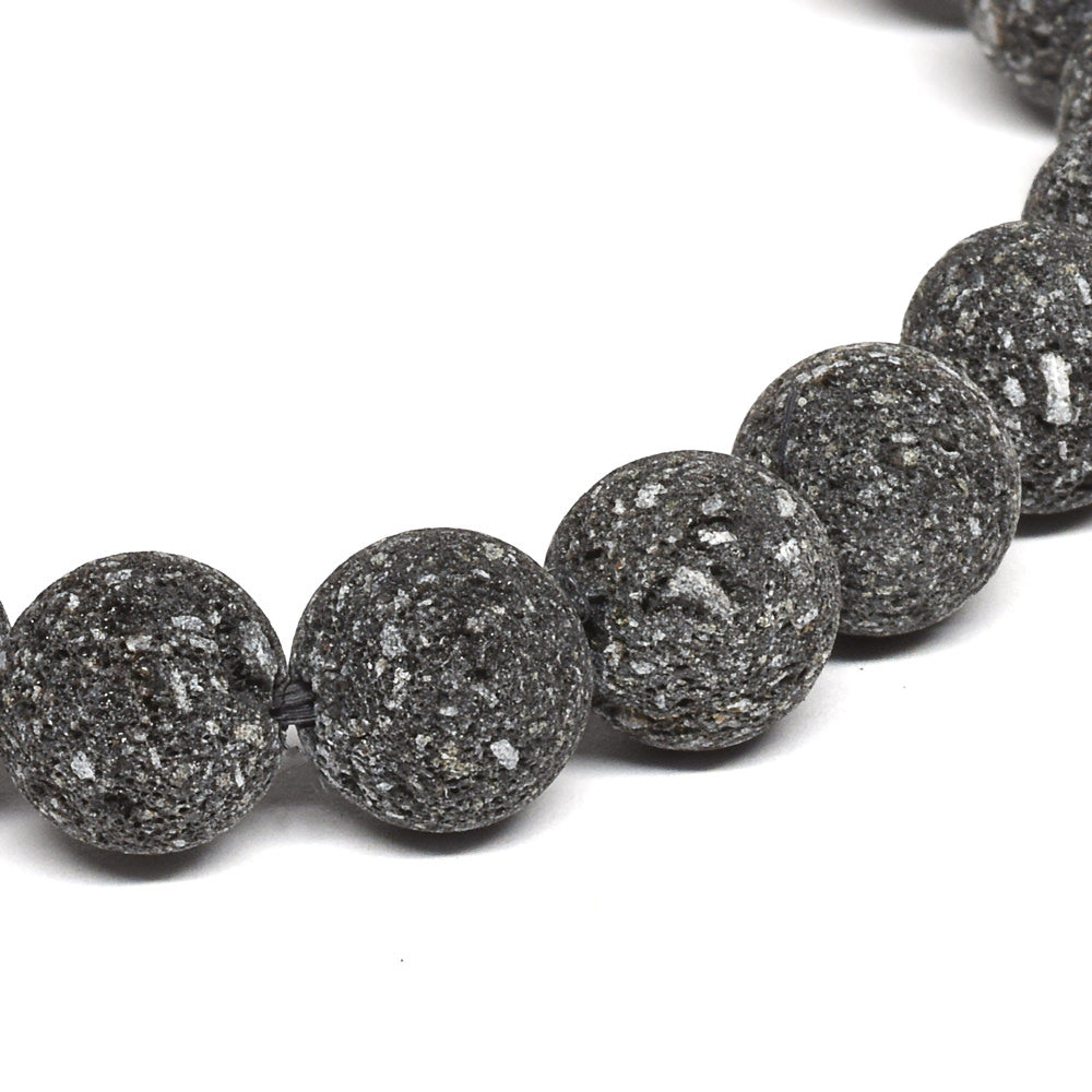 群馬県産 鬼押出し石（浅間山溶岩） ブレスレット 8mm #RM011