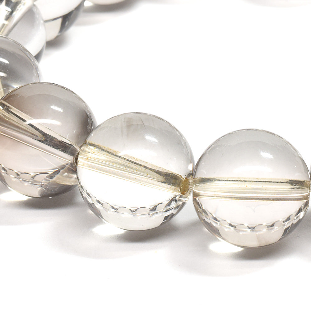 【山梨一級研磨士作】天然水晶 ブレスレット 15mm #RM023