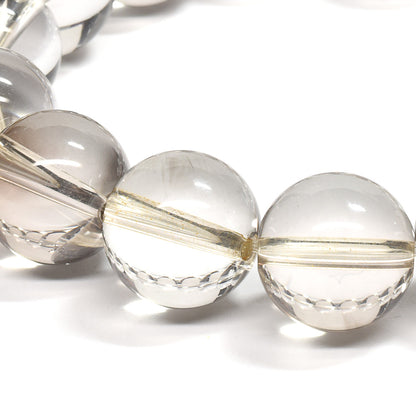 【山梨一級研磨士作】天然水晶 ブレスレット 15mm #RM023