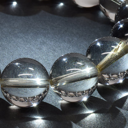 【山梨一級研磨士作】天然水晶 ブレスレット 15mm #RM023