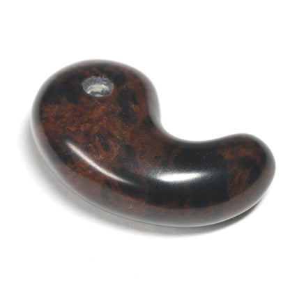 北海道産 紅十勝石（ヴァーミリオンオブシディアン） 勾玉 21.6x13.5x8.4mm #RM025