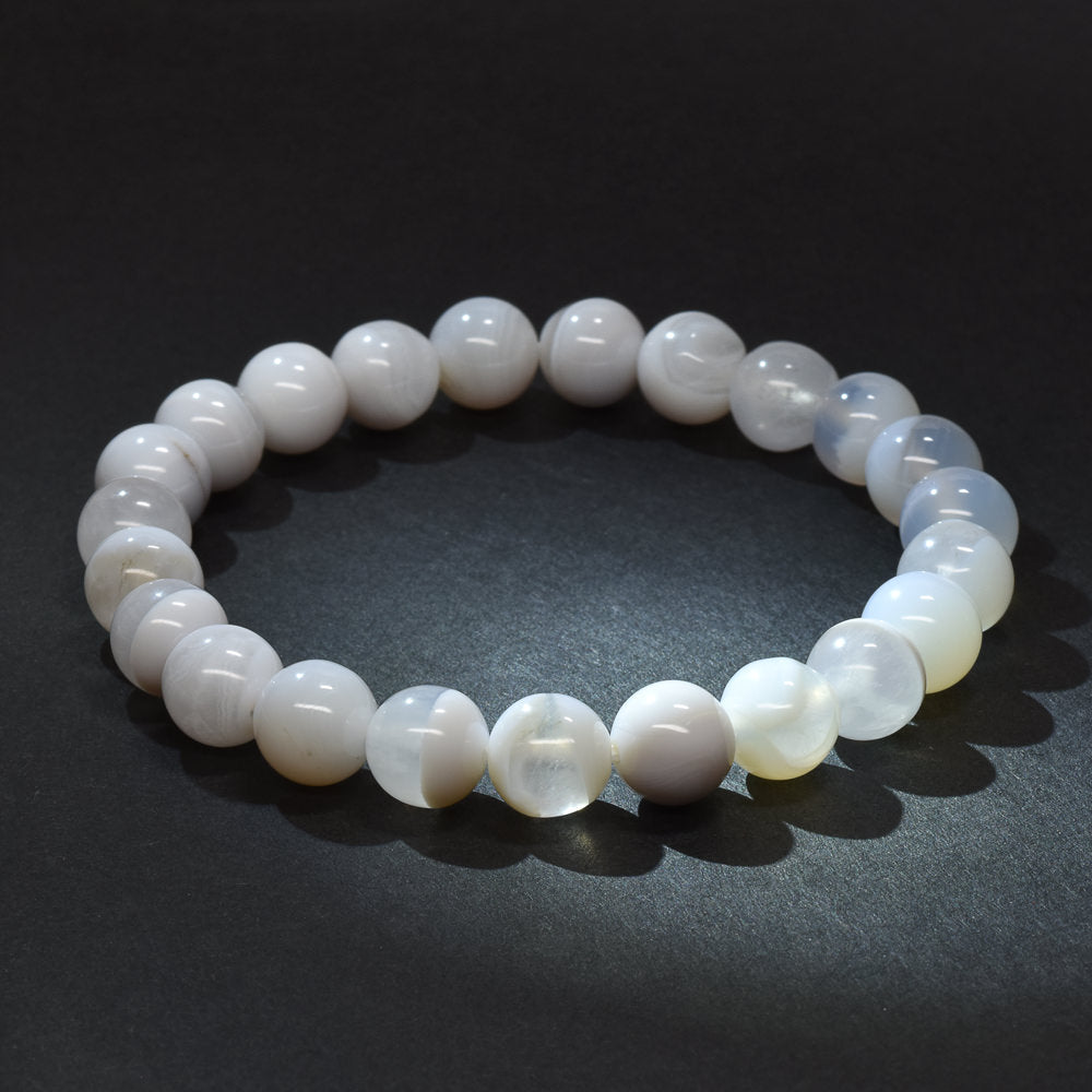 北海道産 花石玉髄 ブレスレット 8mm #RM026