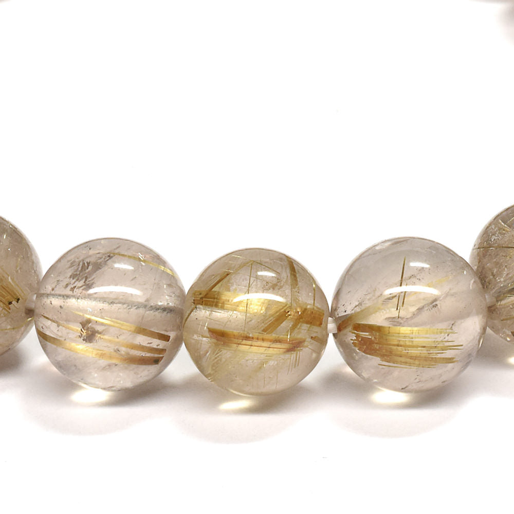 ゴールドルチルクォーツ ブレスレット 10.5mm #RM031