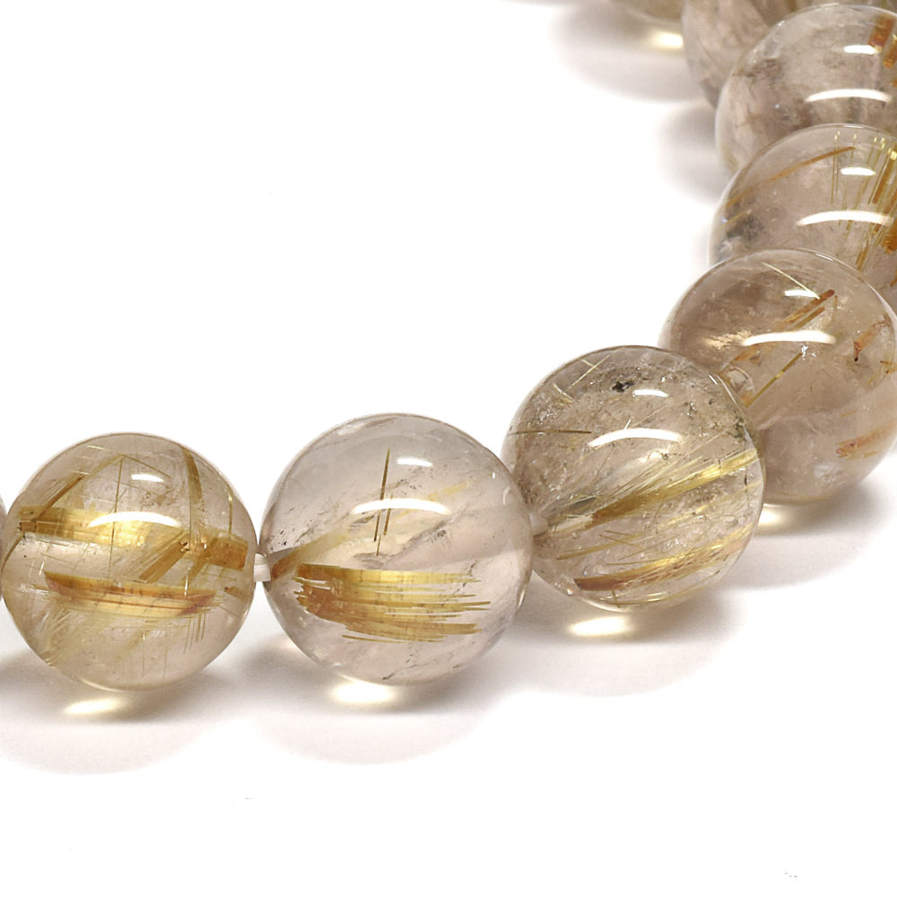 ゴールドルチルクォーツ ブレスレット 10.5mm #RM031