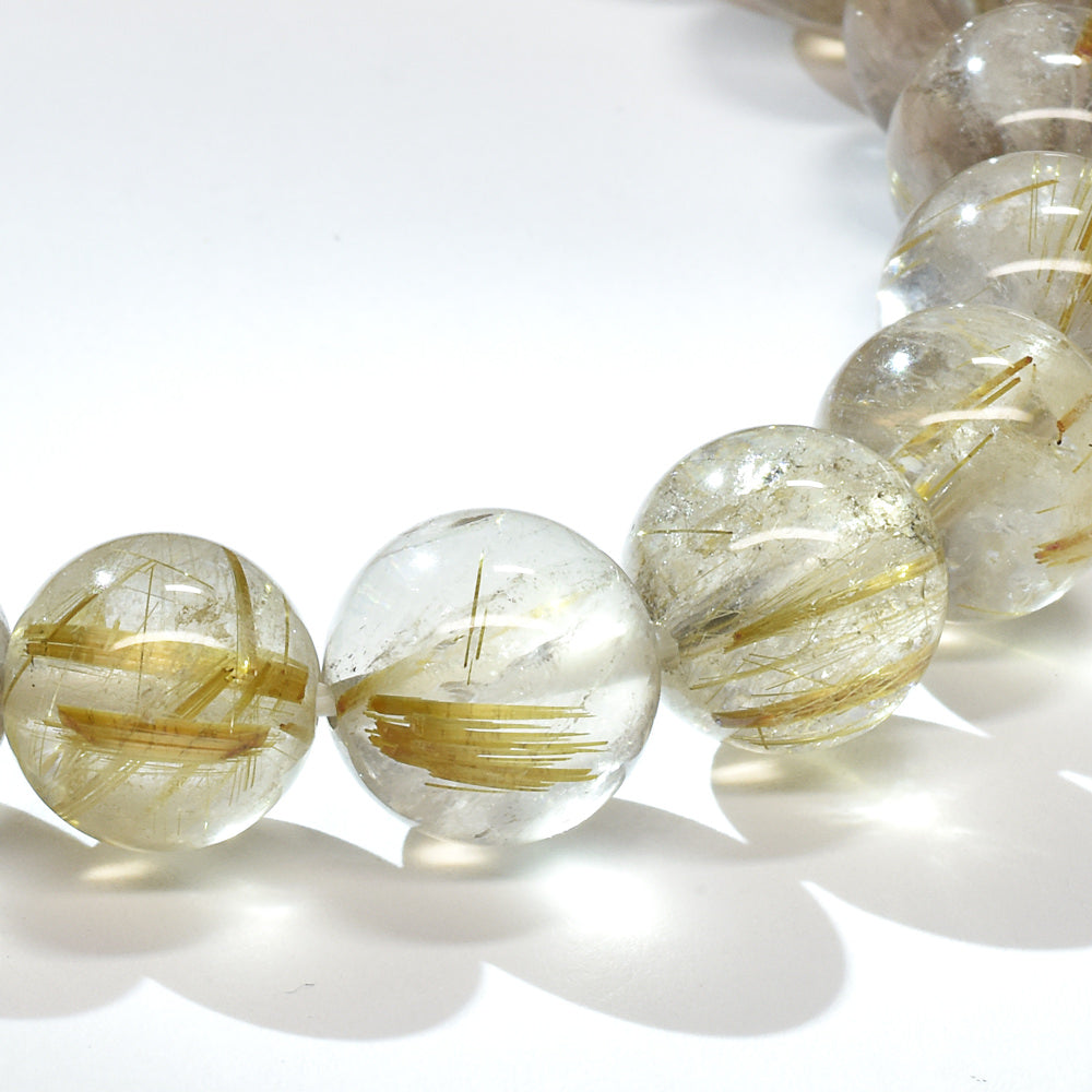 ゴールドルチルクォーツ ブレスレット 10.5mm #RM031