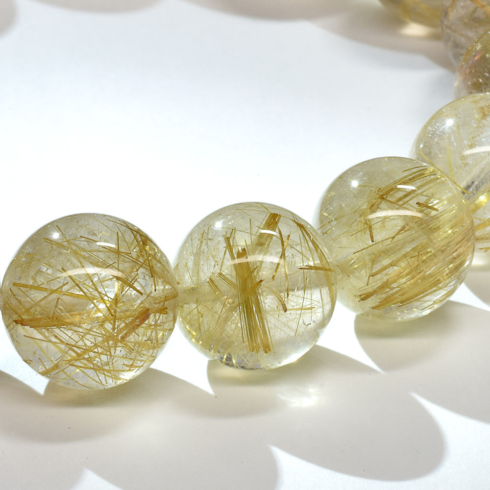 ゴールドルチルクォーツ ブレスレット 12-12.5mm #RM032