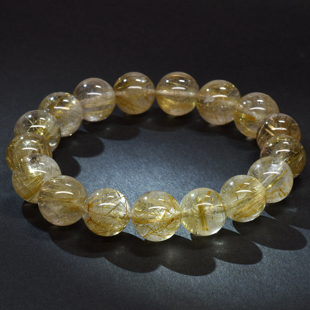 ゴールドルチルクォーツ ブレスレット 12-12.5mm #RM032