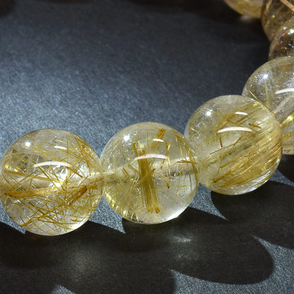 ゴールドルチルクォーツ ブレスレット 12-12.5mm #RM032