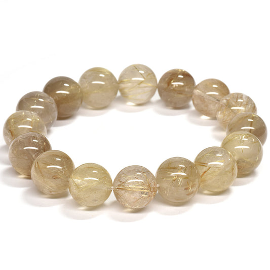 ゴールドルチルクォーツ ブレスレット 13.5mm #RM033