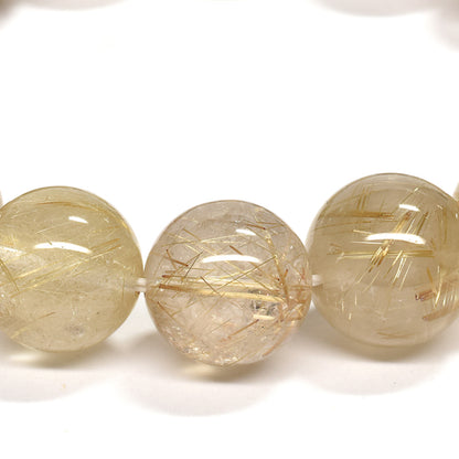 ゴールドルチルクォーツ ブレスレット 13.5mm #RM033